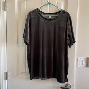 Old Navy Gray Velour Top
